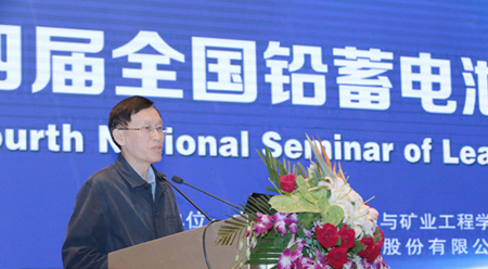 圖為國家工信部消費(fèi)品工業(yè)司高延敏司長在會(huì)上做主題報(bào)告